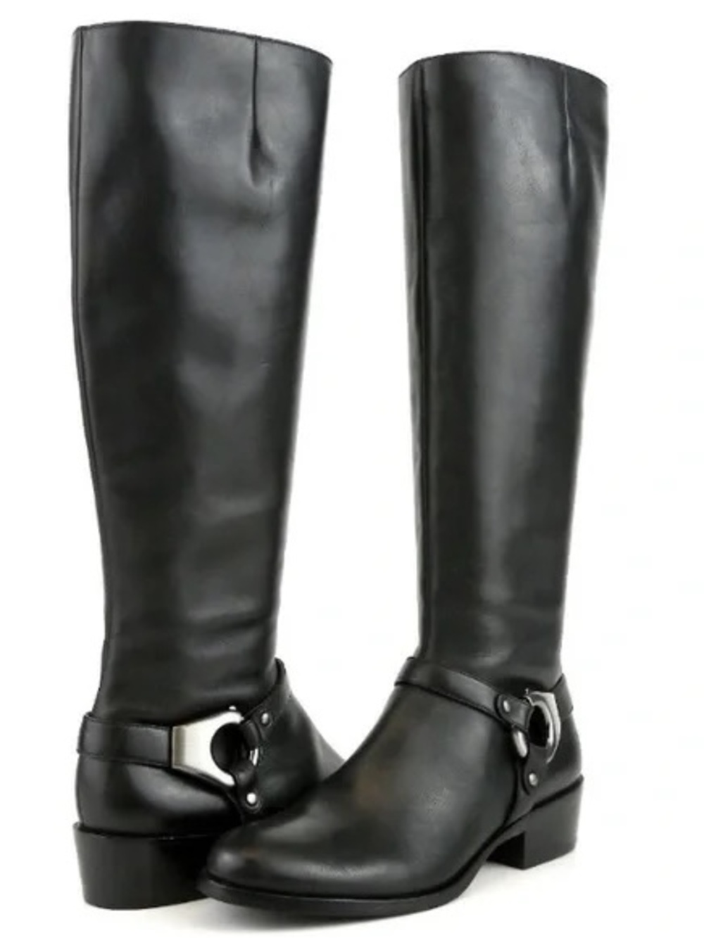 Via Spiga Kacey Classic Black Leather Riding Boots
